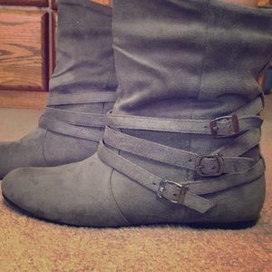Suede booties